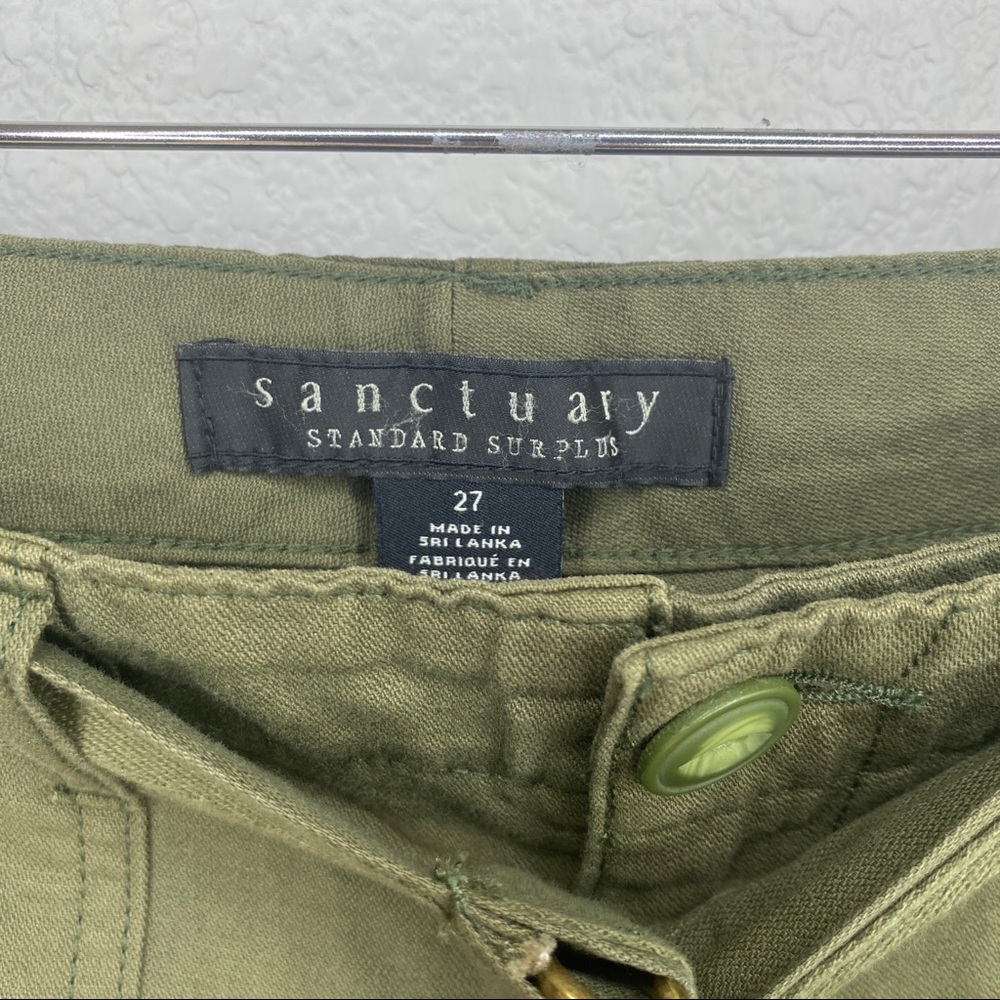 NWOT Sanctuary Green Cargo Belted Utility Pants - Picture 6 of 10